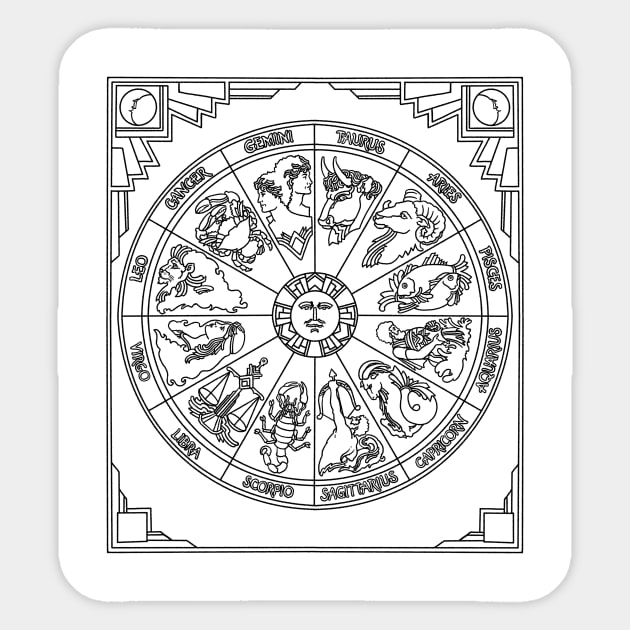 ASTROLOGY WHEEL Sticker by TheCosmicTradingPost